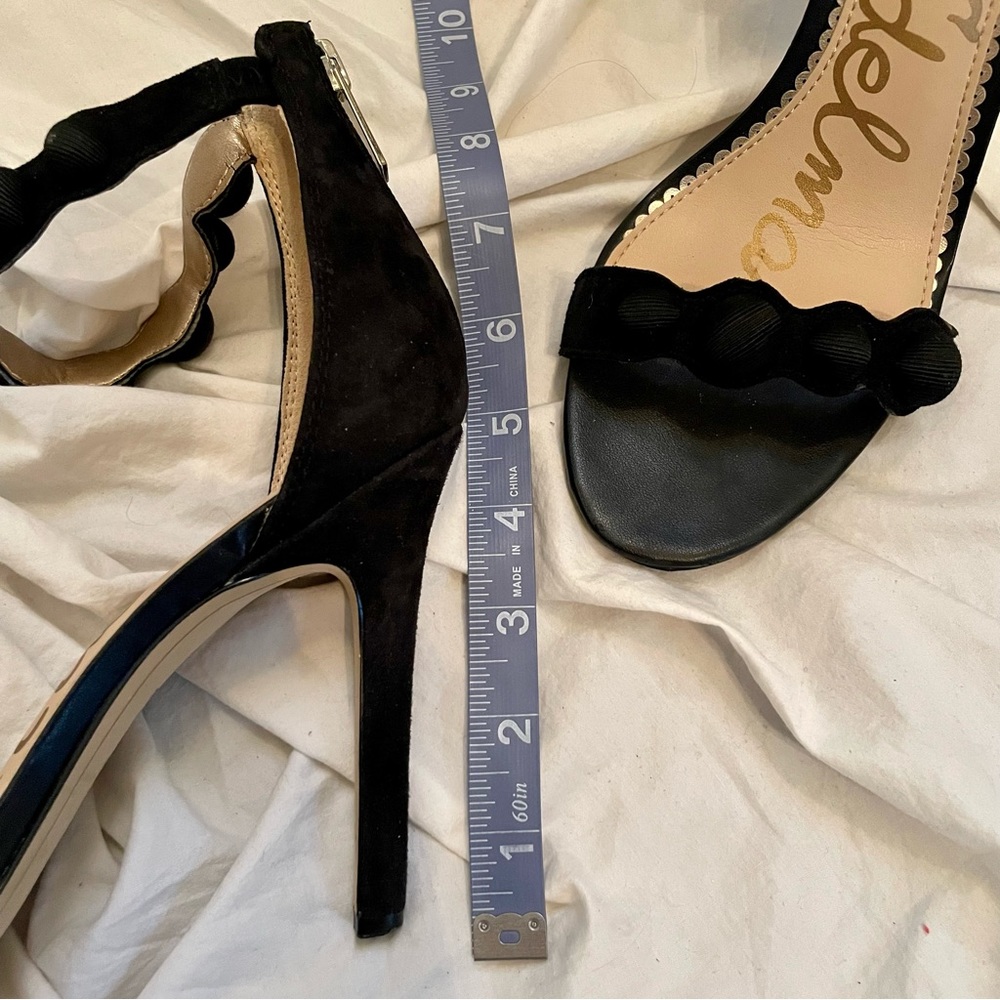 Sam Edelman Addison Black Suede Zipper Back Stiletto Heel Women’s Size 9 - Picture 15 of 15